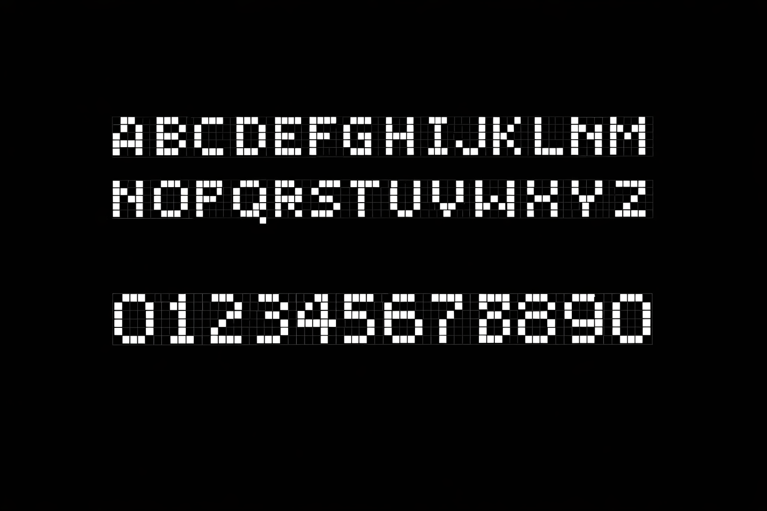 Pseudo-Stroke Connected Dot Font