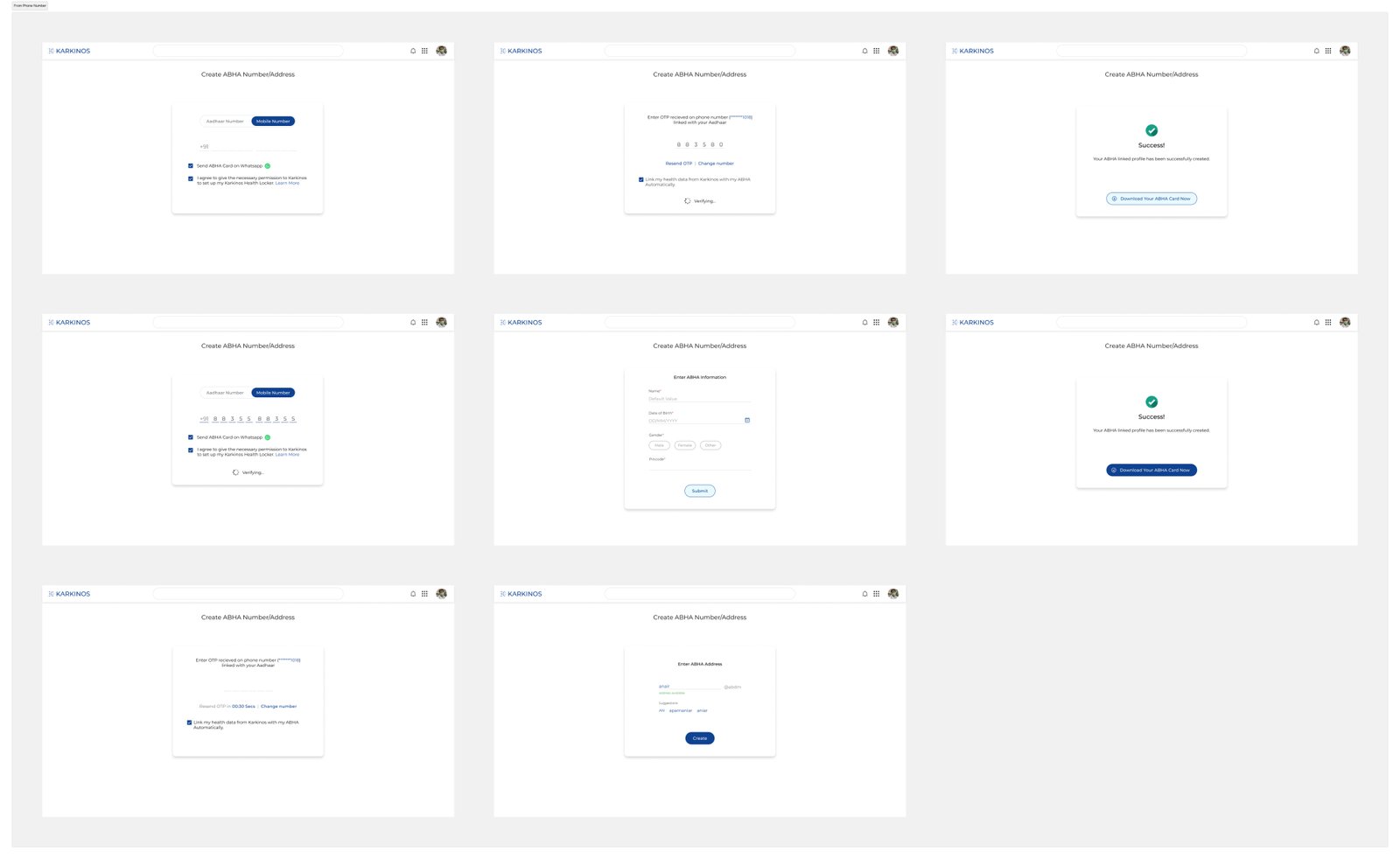 ABHA Creation from Phone Number