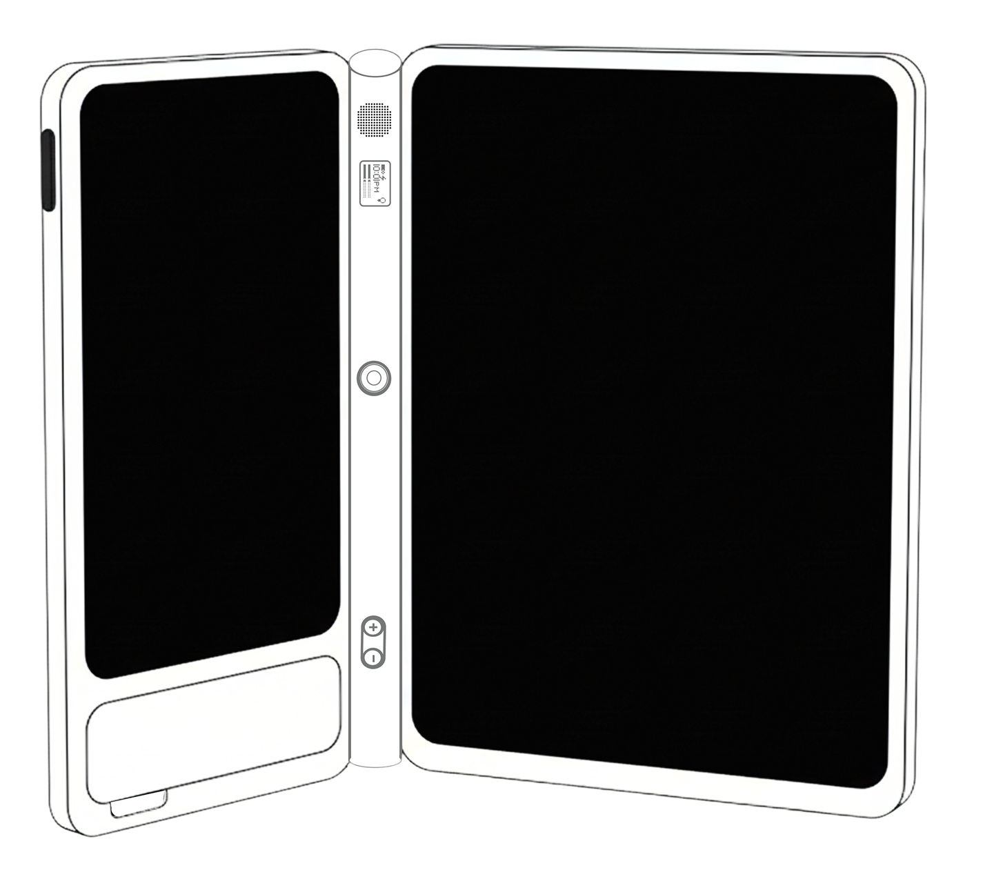 Dual-screen perspective view, LCD + E-Ink