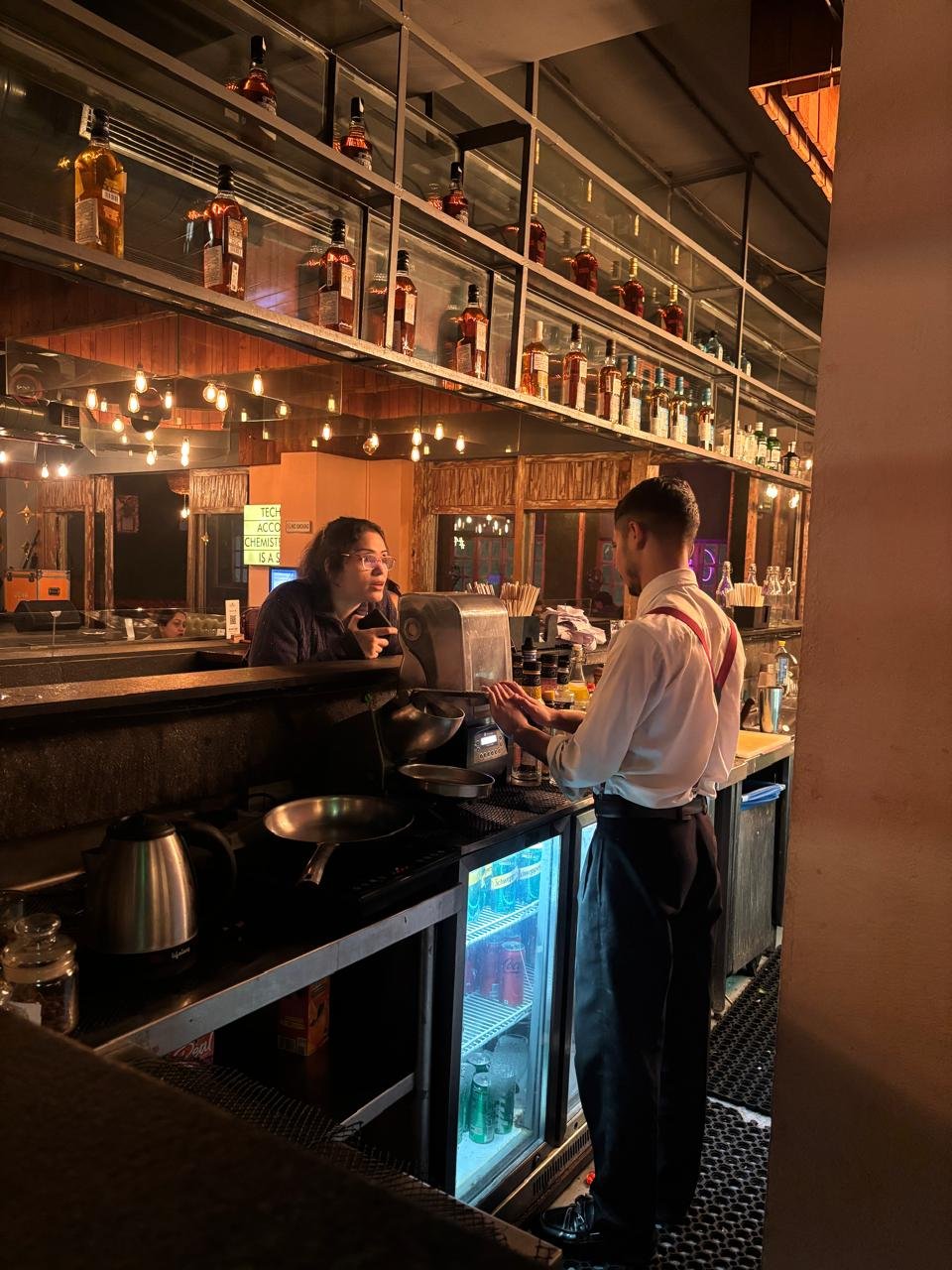 Bar staff interaction